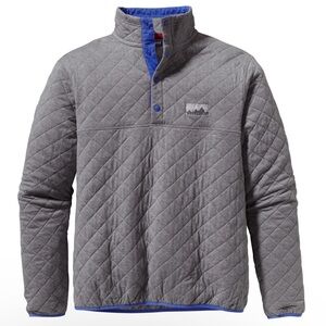 Patagonia Mens 40th Anniversary Diamond Quilted Snap T Pullover Gray Size xsmall